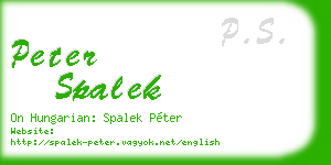 peter spalek business card